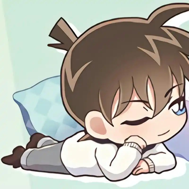 柯南大头q版头像降临,宅在家里的时候你喜欢的他们都在干嘛呢?