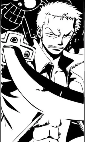 求海贼王黑白的图片