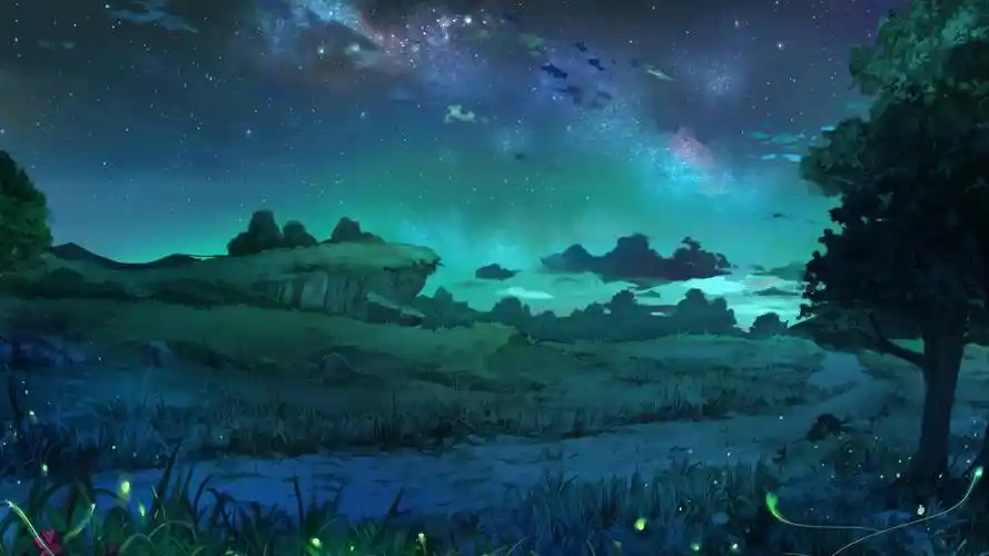 动漫水晶山坡动态桌面壁纸_mac小美人儿-站酷zcool