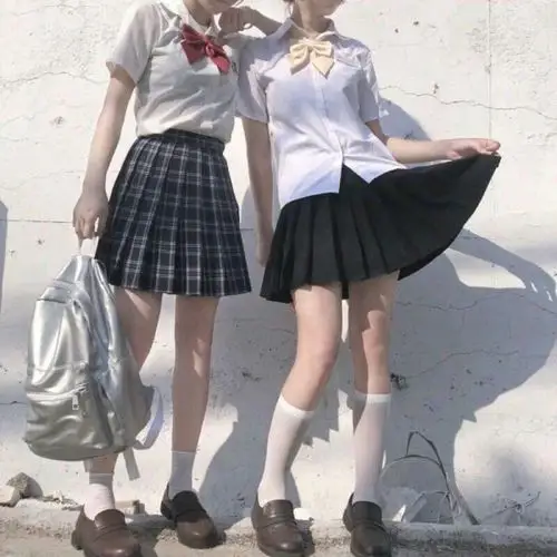 冷澈ins意境唯美jk制服闺蜜头像