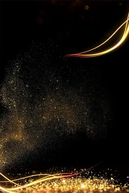 大气金粉流光背景海报