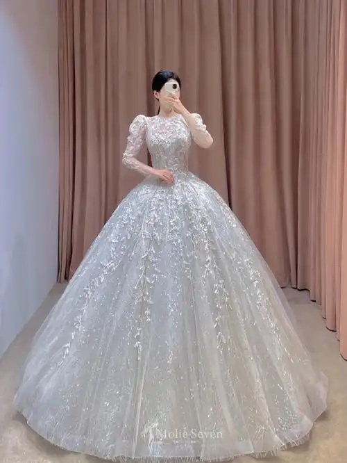 气质00整件婚纱宛如一件艺术品9699主仪式婚纱,结婚礼服礼服,买