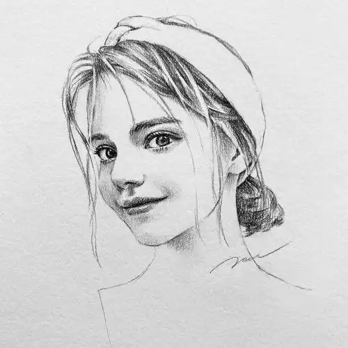 这自动铅笔画的素描人物太美了这个画风我爱