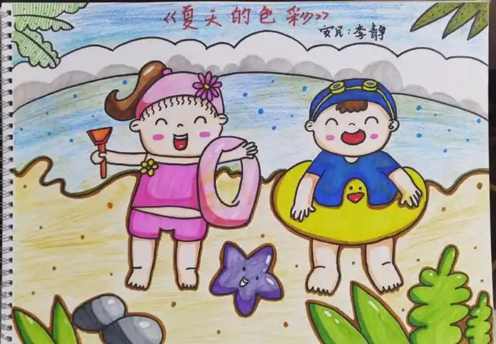 幼师姐妹看过来,夏天简笔画素材, 关注奥