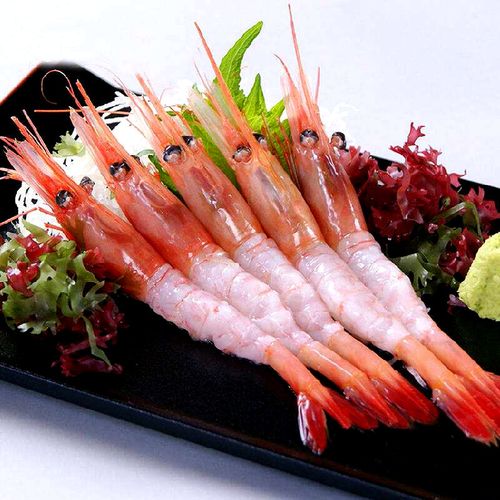 包邮低温俄罗斯北极甜虾刺身北极虾新货到港低温保存解冻即食送蘸料