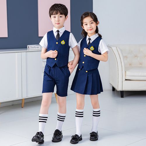 2020新款幼儿园园服夏小学生春夏校服学院风帅气马甲套装批发