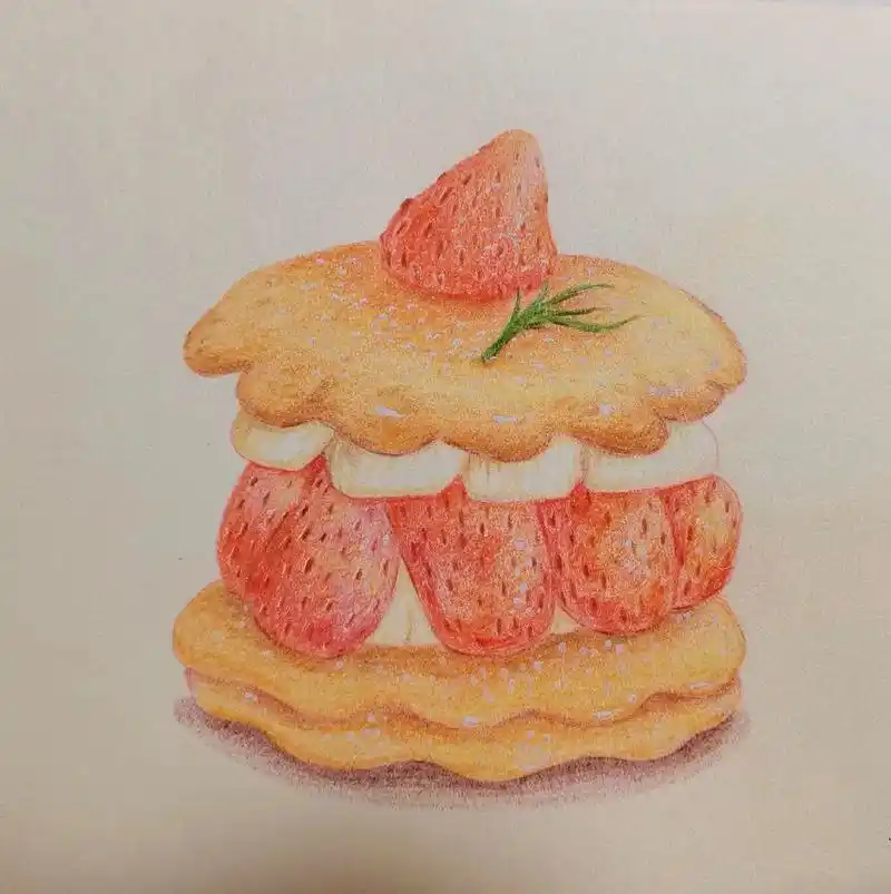 小甜点绘画步骤来了