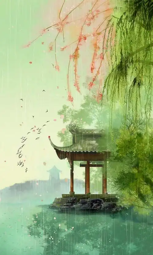 唯美古风壁纸从今若许闲乘月拄杖无时夜叩门