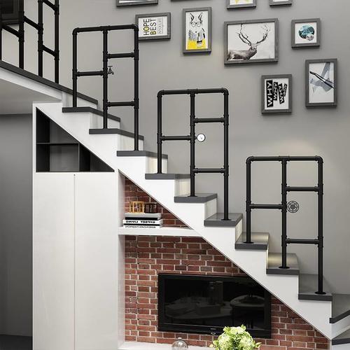 复古酒吧水管楼梯扶手护栏阁楼栏杆围栏室内外防护栏酒吧做旧楼梯