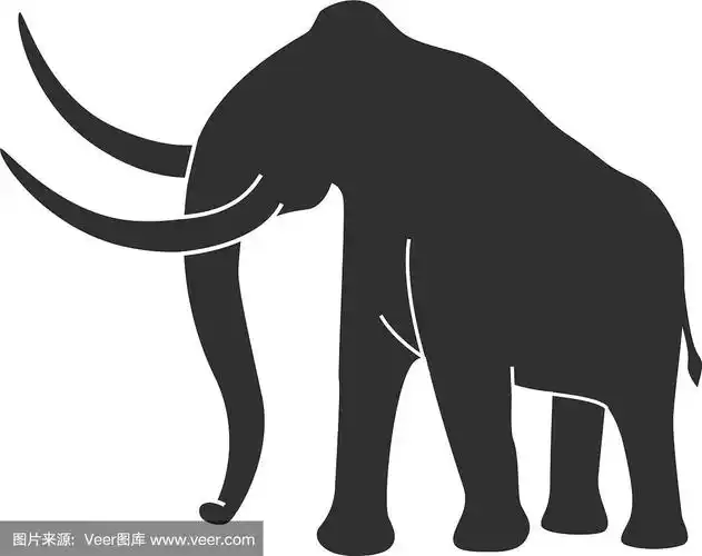 大象剪影标志