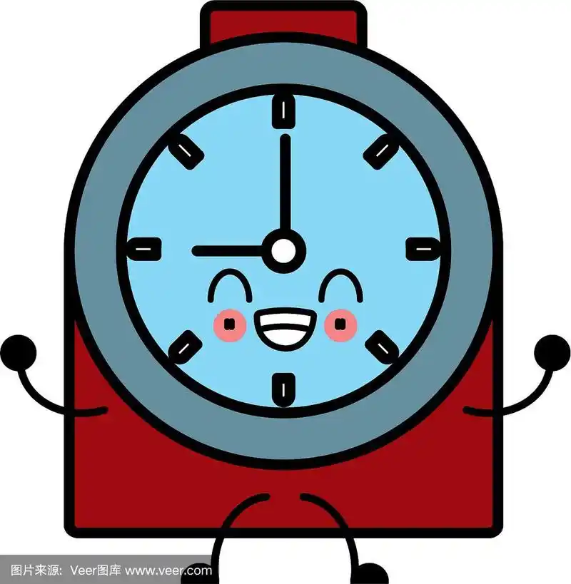 挂钟孤立可爱可爱卡通