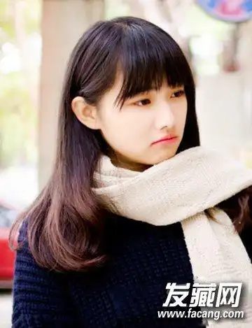 【图】带点文艺气息的中长发 时尚学生妹就爱这些款_中长发型_发藏网