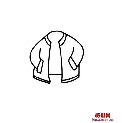 小男孩的上衣外套画法穿着类简笔画