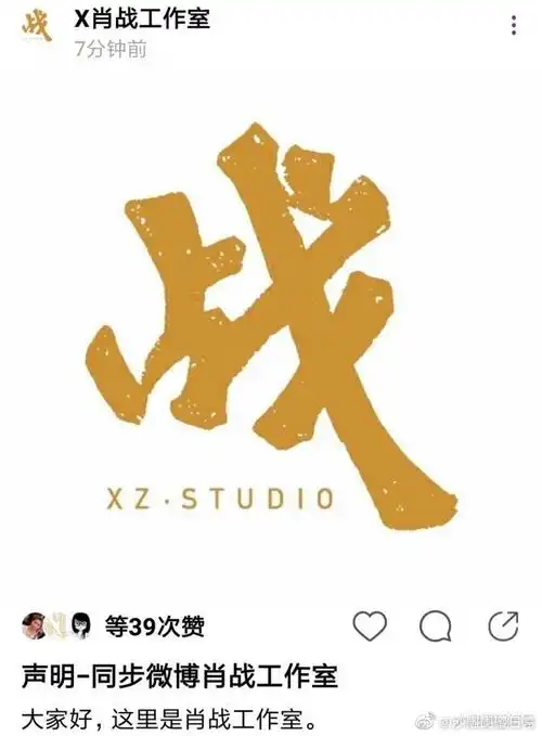 资本产物,肖战无辜吗?肖战工作室道歉后晒出"战"字,评论惹泪奔?