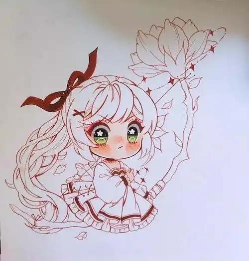 初学者学q版人物漫画(萌化心的q版马克笔漫画)(32)