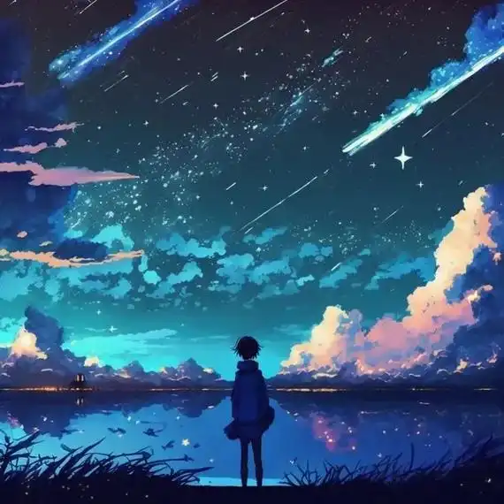 星空#流星#动漫#治愈 - 抖音