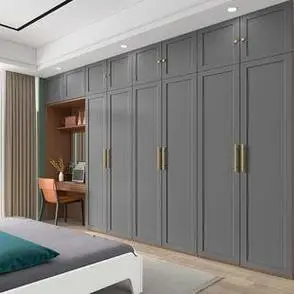 北欧大衣小户组合衣帽间平开门门衣帽卧室美式衣柜45衣橱户型大轻