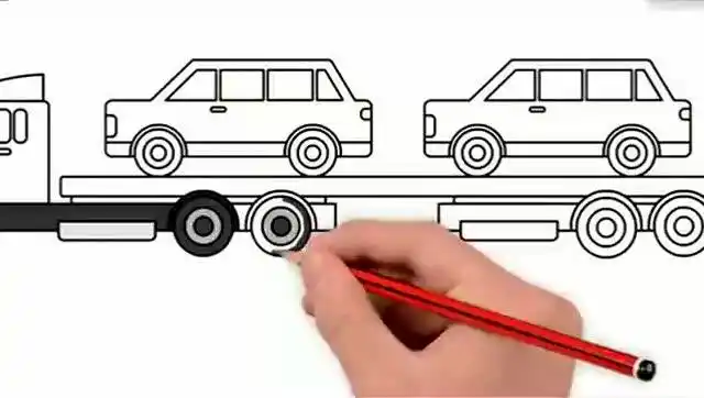 亲子简笔画:超级大货车,涂颜色