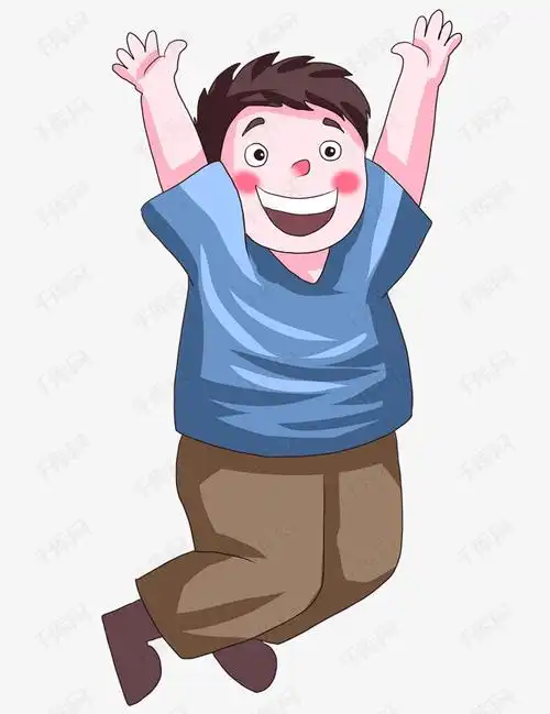 可爱卡通男生手绘漫画人物