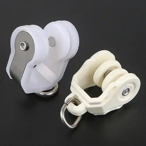 批发窗帘轨道滑轮配件老式滚轮直道弯道挂环挂钩通用t字轨导轨轮