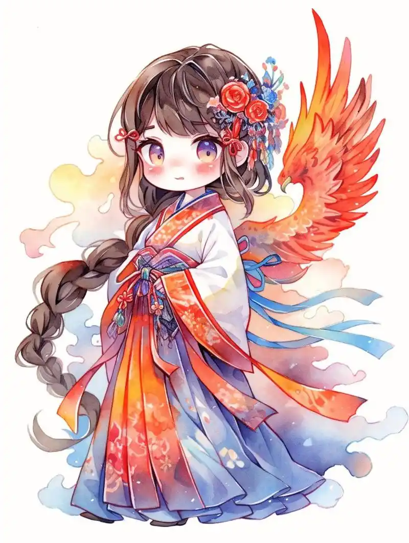 凤凰q版古风壁纸