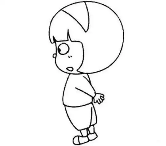 小女孩简笔画图片怎么画小女孩侧面手绘简单好看