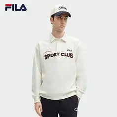fila斐乐官方男子针织长袖polo衫2024春季时尚休闲舒适上衣