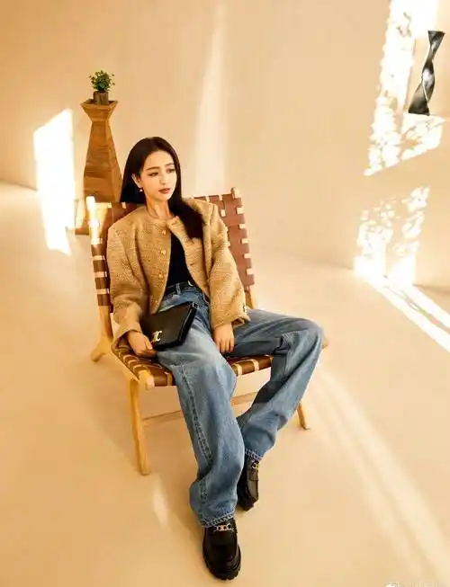 佟丽娅牛仔裤休闲装清新写真