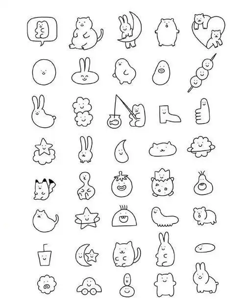 100种可爱简笔画图片100种可爱简笔画图片明亮