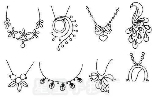 魔法项链的简笔画