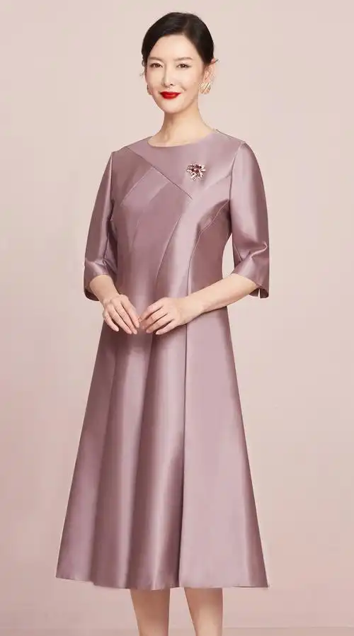 妈妈参加女儿婚礼大码礼服喜服高贵结婚装连衣裙年轻喜婆婆婚宴装婚宴