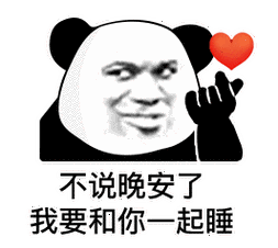 不说晚安了我要和你一起睡熊猫头表情包不说熊猫晚安我要表情
