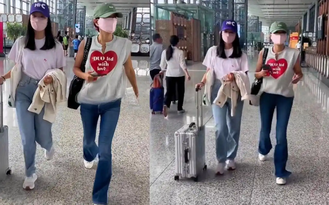 马伊琍带女儿现身机场,15岁文爱马身高瞩目,五官长得像爸爸文章