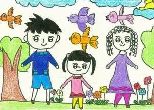 我的一家人卡通简笔画