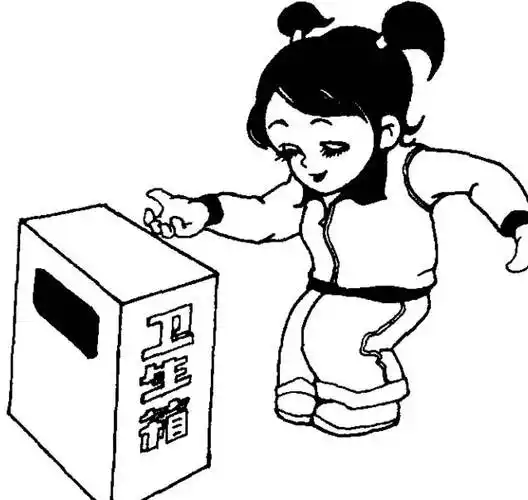 捡垃圾简笔画 小朋友捡垃圾简笔画