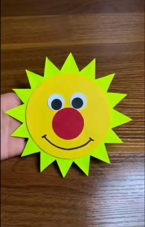 车圈幼儿园中小班活动分享—手工《太阳公公》