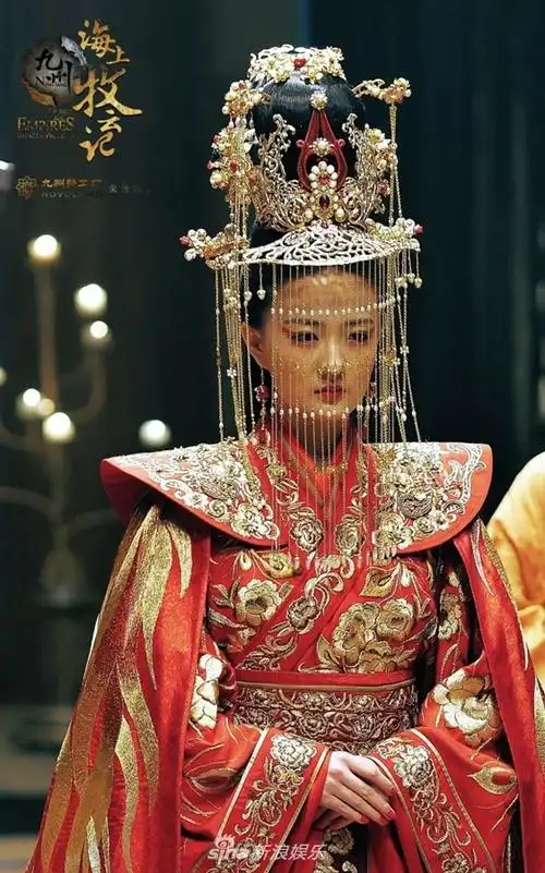 组图海牧特辑揭秘女主大婚装红装徐璐华美贵气九州海上牧云记掀开徐璐