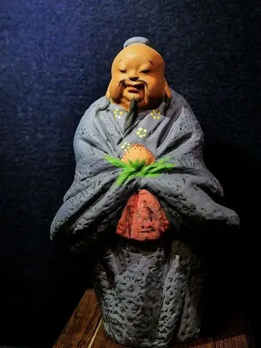 携泥人张作品来给松下机友拜年