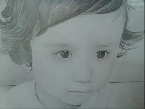 小女孩素描图集