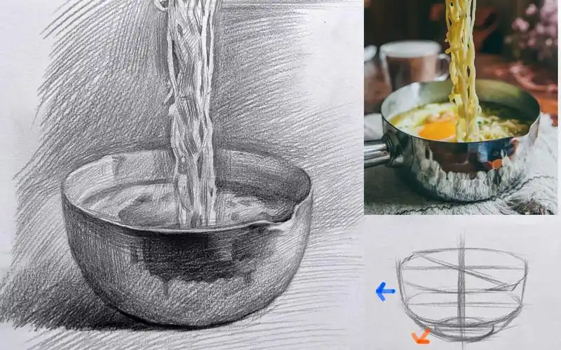 素描"泡面"练习示范