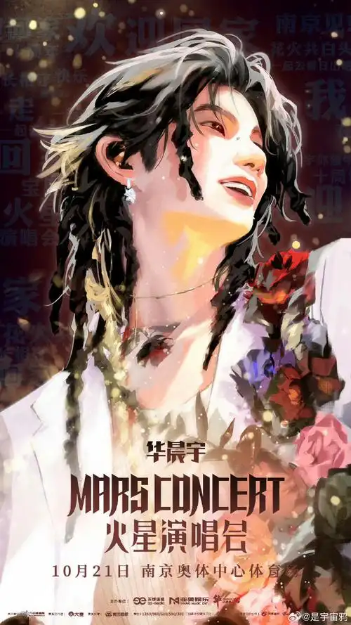 为华晨宇演唱会南京站手绘海报