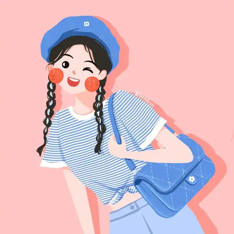 插画头像 | 可爱的大笑女孩头像合集 愿大家都能拥有灿烂明媚的笑容