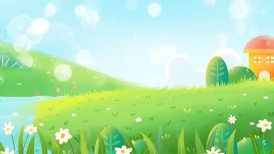 清新卡通草地背景ae模板卡通草地背景视频素材