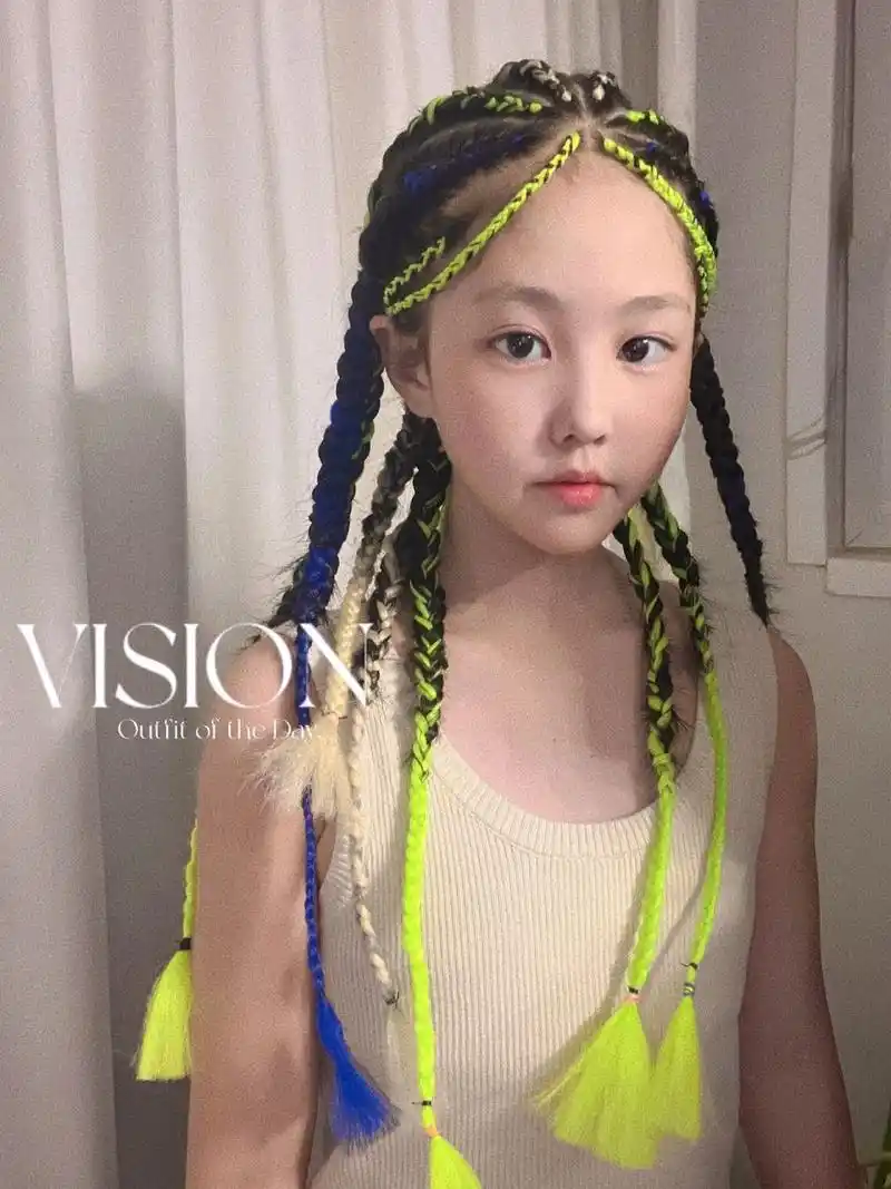 儿童脏辫96小女孩编发99街舞发型个性发 小女生编发,小朋友编发