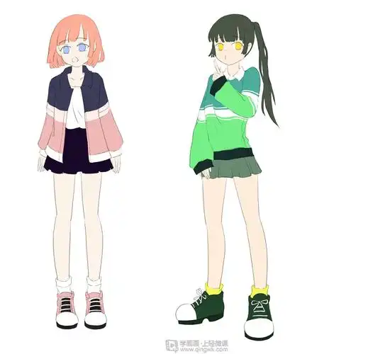 《配色练习—角色插画人物配色训练》by 三思