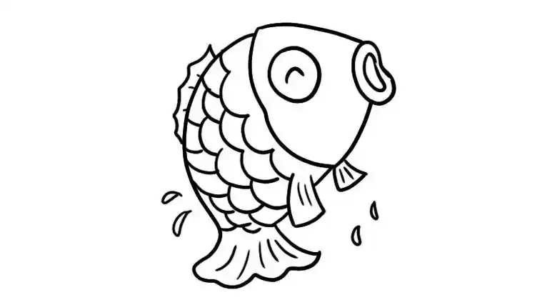 鲤鱼简笔画教程的视频 简笔画图片大全-普车都