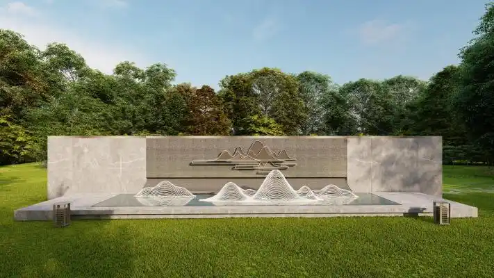 新中式景墙围墙id757229074