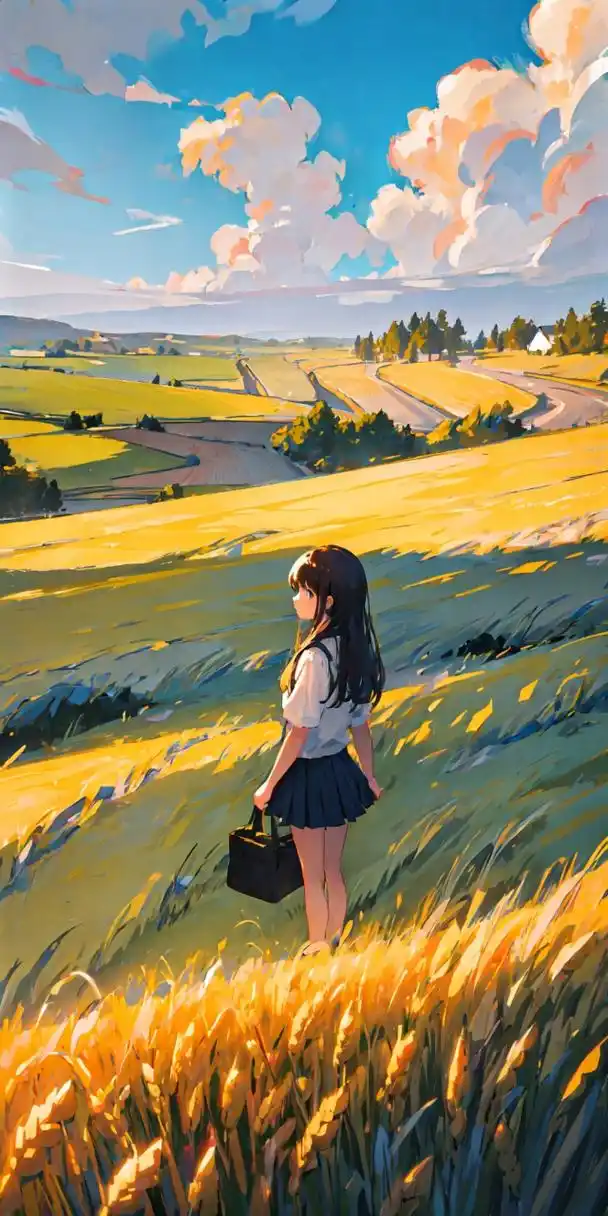 又是用ai生成的日漫风壁纸  发完日漫的就改古风的.