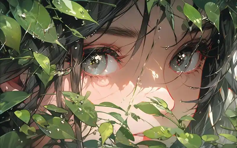 高清2560x1600草丛精灵动漫女孩桌面壁纸,一键下载精美壁纸