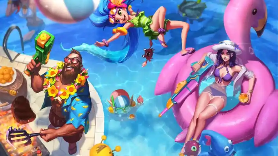 lol泳池派对高清原画动态壁纸